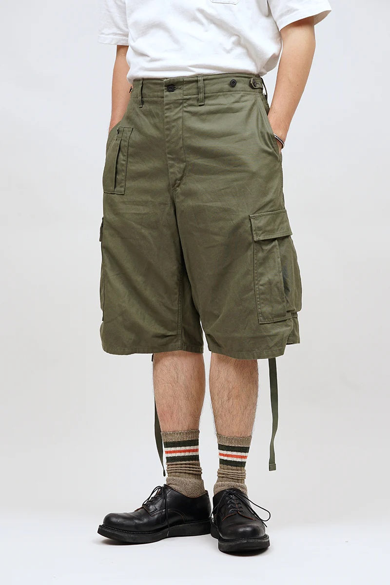 ◯ Nigel Cabourn - ARMY CARGO SHORT - DARK GREEN