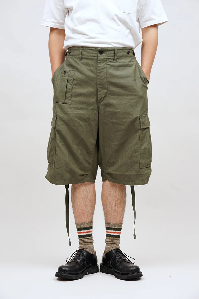 ◯ Nigel Cabourn - ARMY CARGO SHORT - DARK GREEN