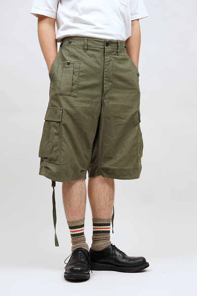 ◯ Nigel Cabourn - ARMY CARGO SHORT - DARK GREEN