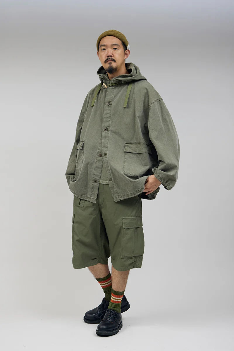 ◯ Nigel Cabourn - ARMY CARGO SHORT - DARK GREEN