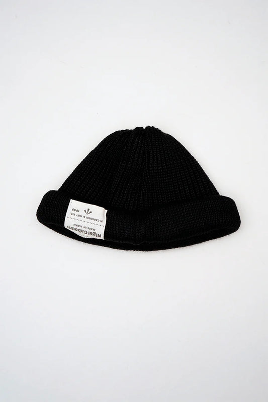 ◯ Nigel Cabourn - BEANIE LINEN SUL - BLACK
