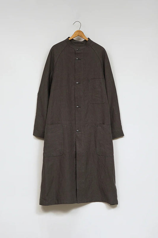 ◯ Nigel Cabourn - ARCHITECT COAT LINEN NIDOM - CHARCOAL  GRAY