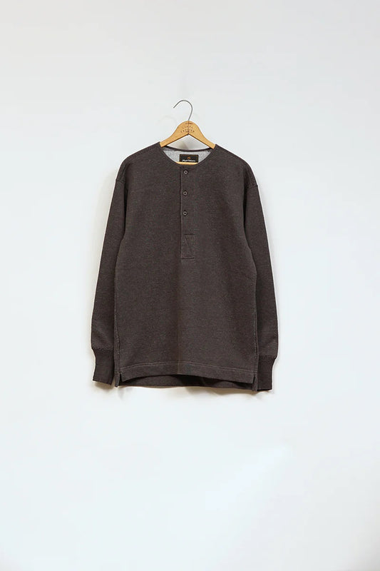 ◯ Nigel Cabourn - BLACKSMITH HENLEY NECK SHIRT - CHARCOAL  GRAY