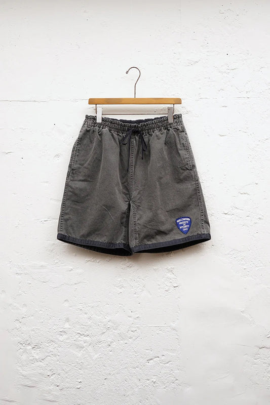 ◯ Nigel Cabourn - RUGGER SHORT PIGMENT FADE - CHARCOAL  GRAY
