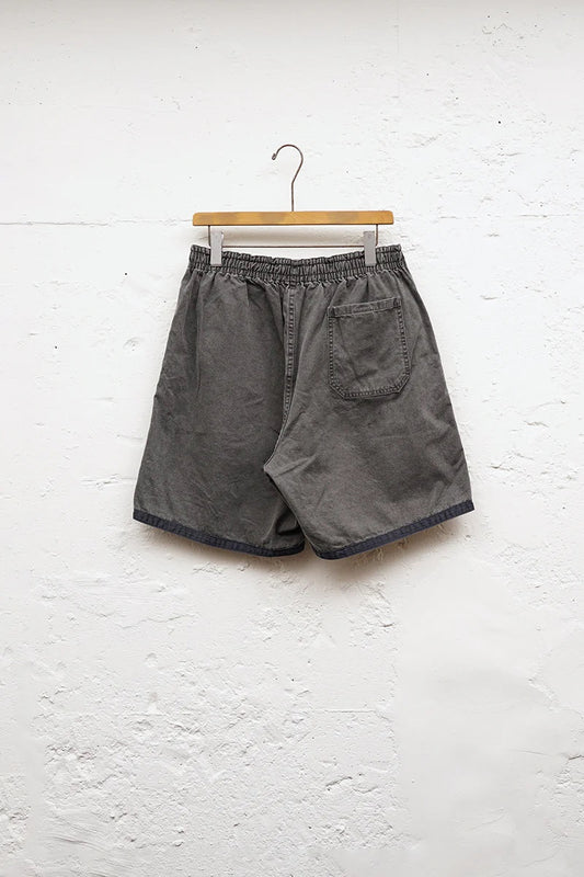 ◯ Nigel Cabourn - RUGGER SHORT PIGMENT FADE - CHARCOAL  GRAY