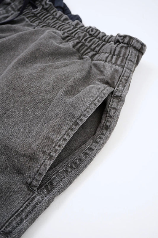 ◯ Nigel Cabourn - RUGGER SHORT PIGMENT FADE - CHARCOAL  GRAY
