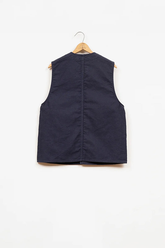 ◯ Nigel Cabourn - V01-M WORK VEST MOLESKIN - DARK NAVY