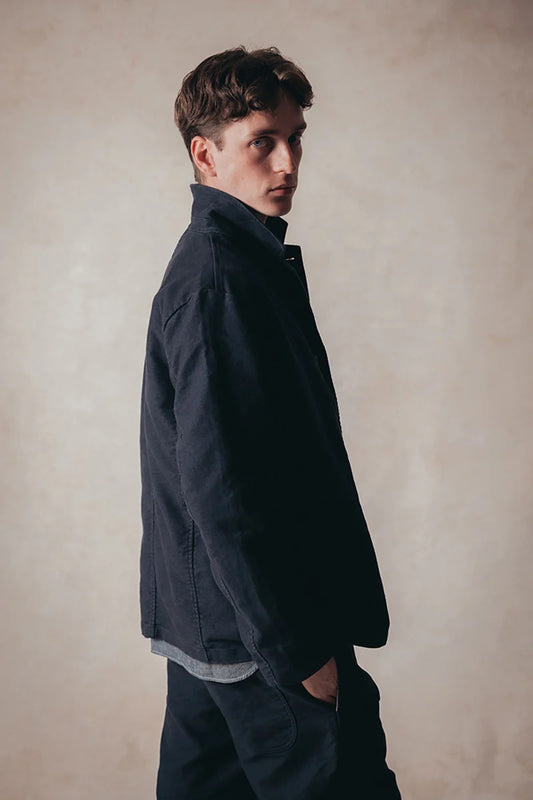 ◯ Nigel Cabourn - JK03-M WORK SUIT JK MOLESKIN - DARK NAVY