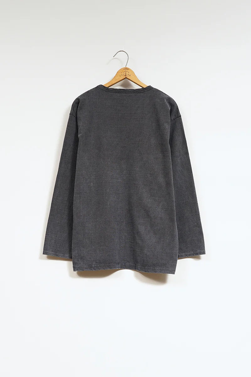◯ Nigel Cabourn - 7.8oz 40s USMC L/S PIGMENT - DARK NAVY