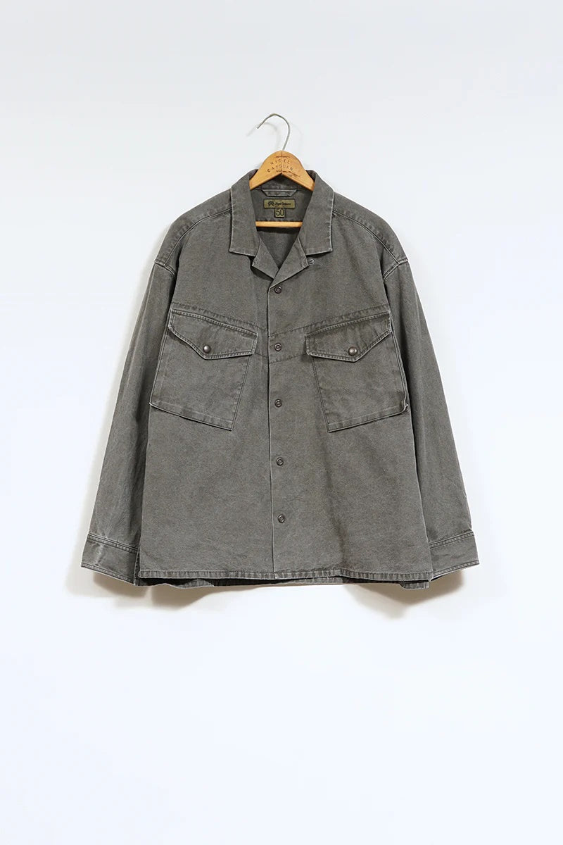 ◯ Nigel Cabourn - PARATROOPER SHIRT PIGMENT - CHARCOAL GRAY