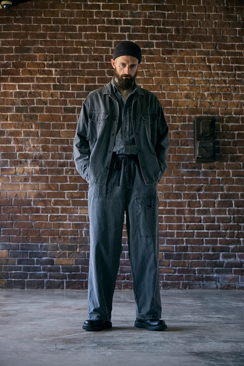 ◯ Nigel Cabourn - PARATROOPER SHIRT PIGMENT - CHARCOAL GRAY