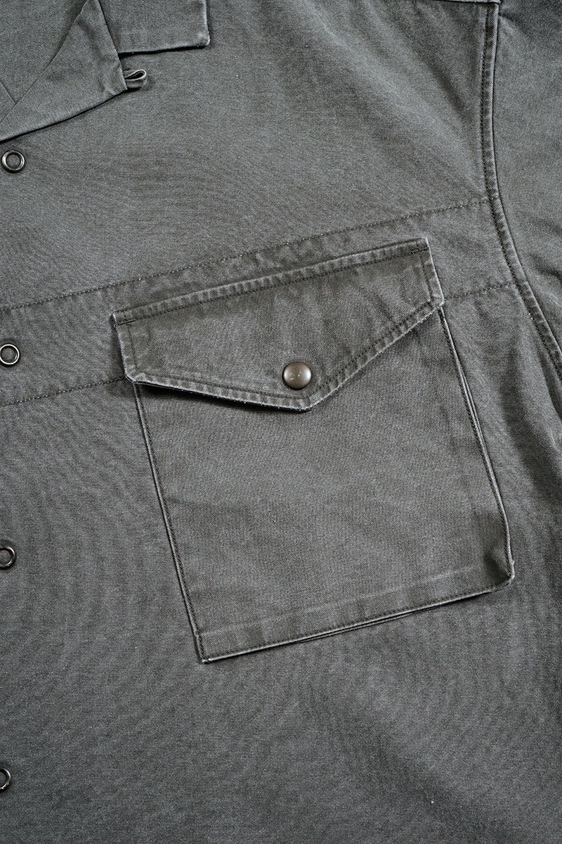 ◯ Nigel Cabourn - PARATROOPER SHIRT PIGMENT - CHARCOAL GRAY