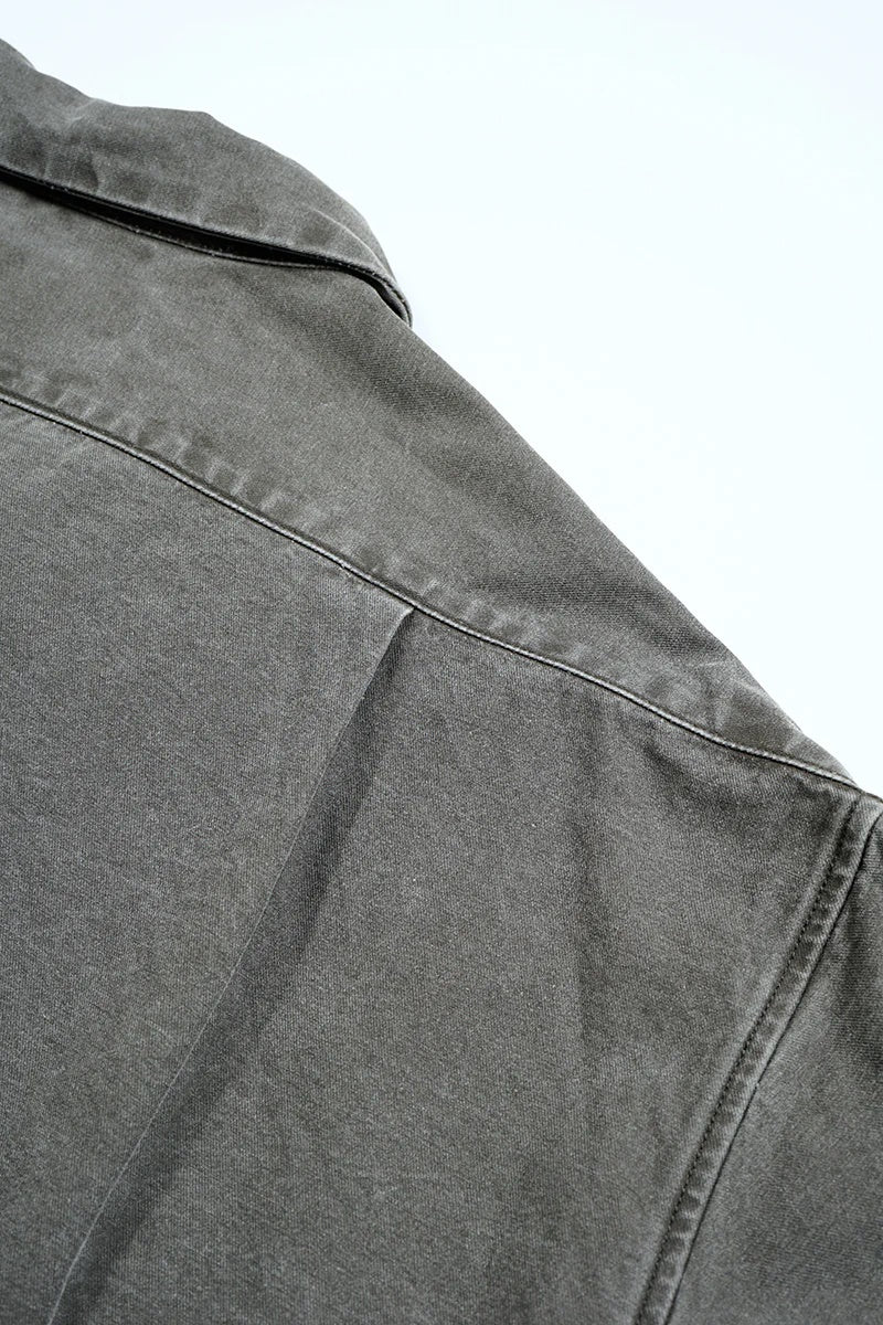 ◯ Nigel Cabourn - PARATROOPER SHIRT PIGMENT - CHARCOAL GRAY