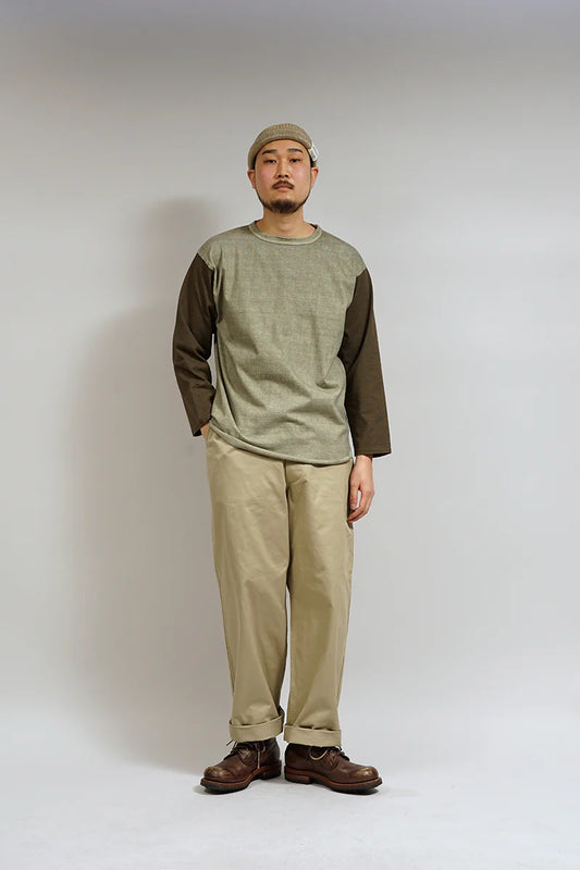 ◯ Nigel Cabourn - BASEBALL TSHIRT PIGMENT - GREEN