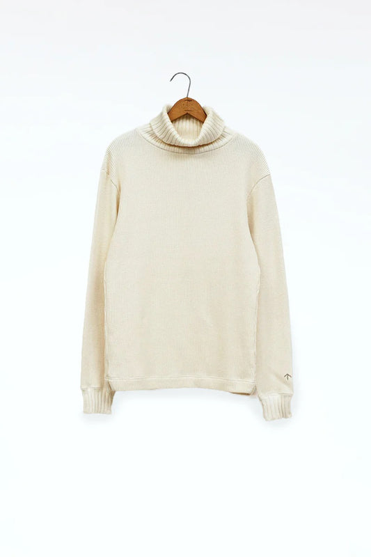 ◯ Nigel Cabourn - TURTLE NECK WAFFLE - IVORY