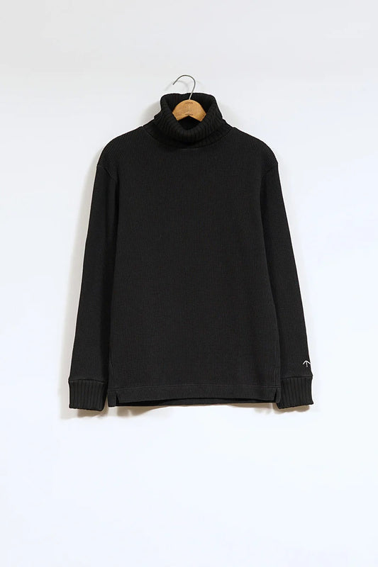 ◯ Nigel Cabourn - TURTLE NECK WAFFLE - BLACK