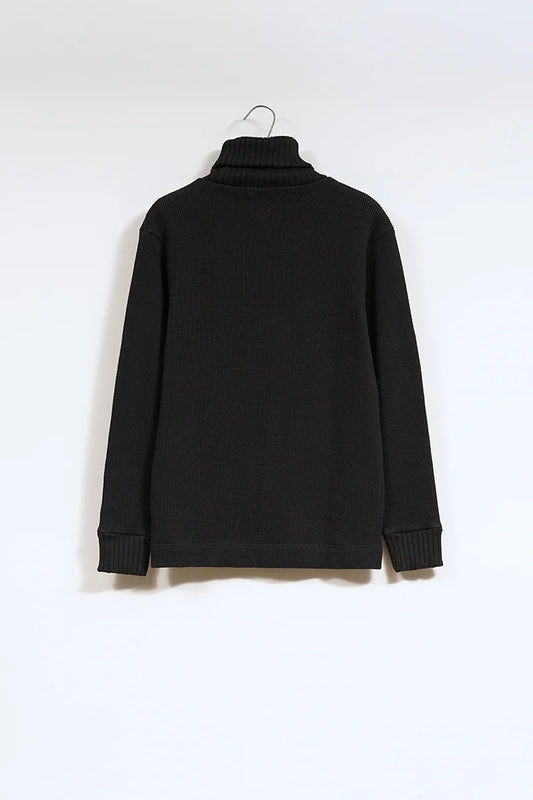 ◯ Nigel Cabourn - TURTLE NECK WAFFLE - BLACK
