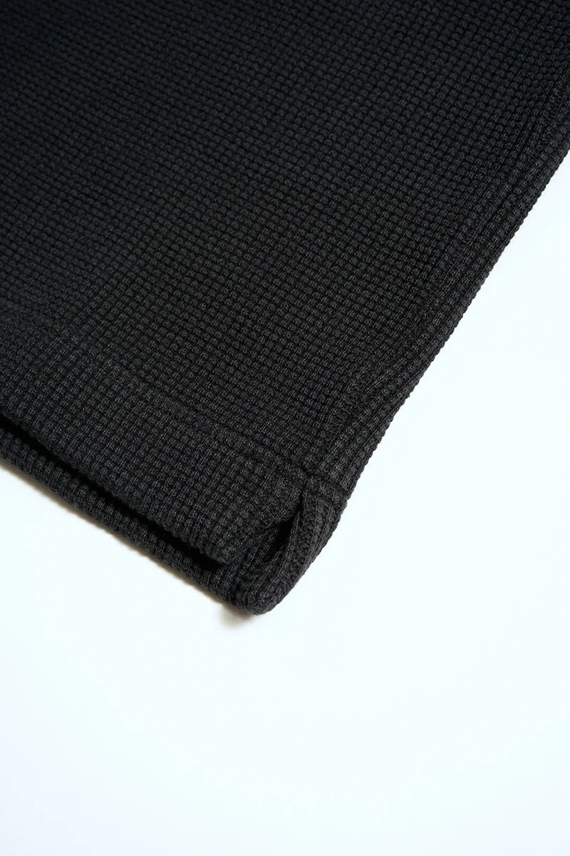 ◯ Nigel Cabourn - TURTLE NECK WAFFLE - BLACK