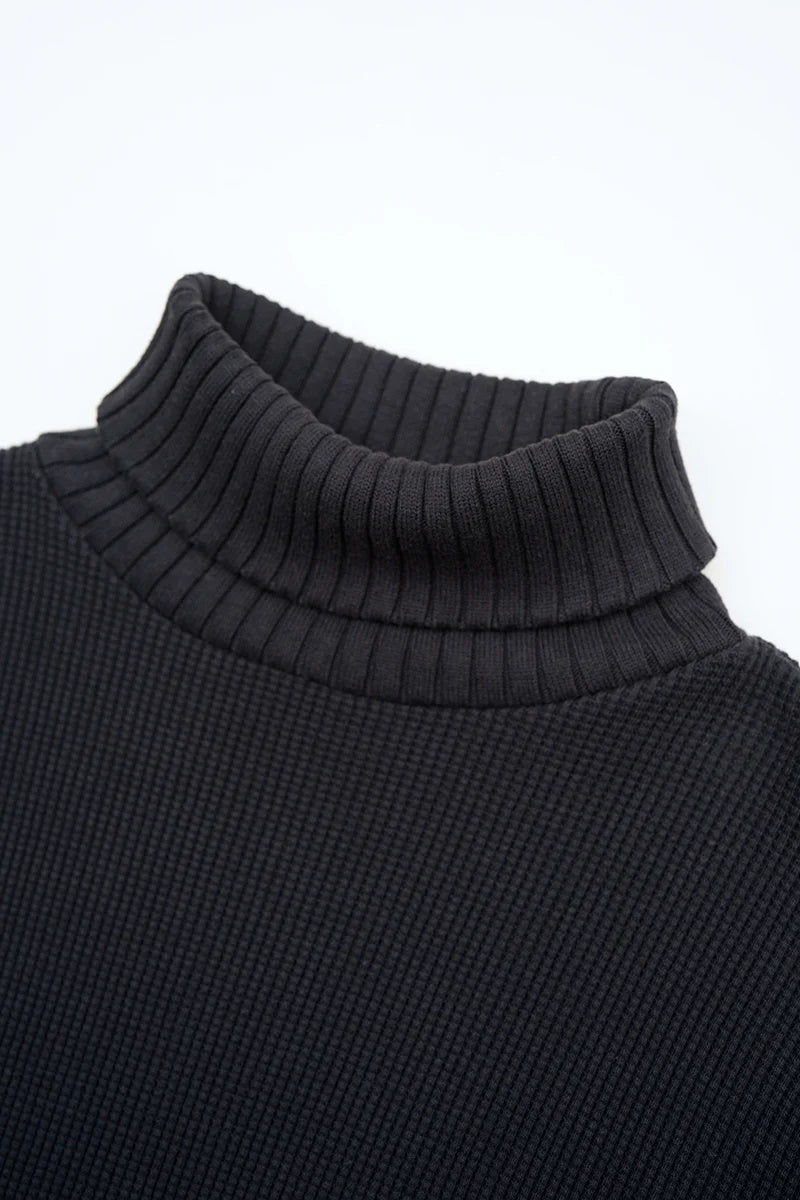◯ Nigel Cabourn - TURTLE NECK WAFFLE - DARK NAVY