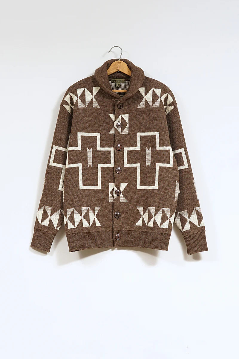 ◯ Nigel Cabourn - TRIBAL CARDIGAN - DARK BROWN