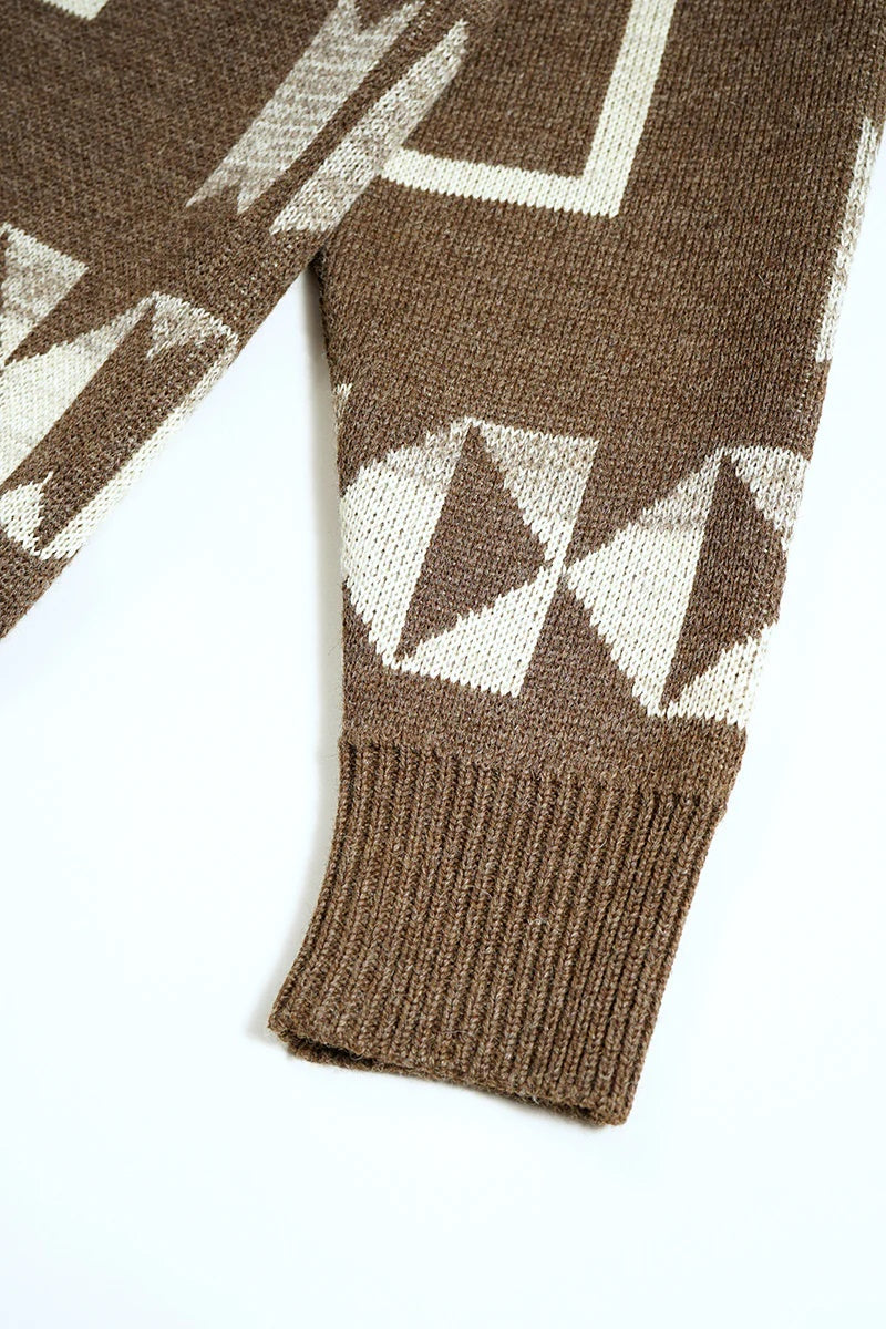 ◯ Nigel Cabourn - TRIBAL CARDIGAN - DARK BROWN