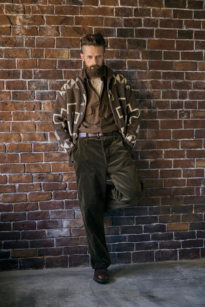 ◯ Nigel Cabourn - TRIBAL CARDIGAN - DARK BROWN