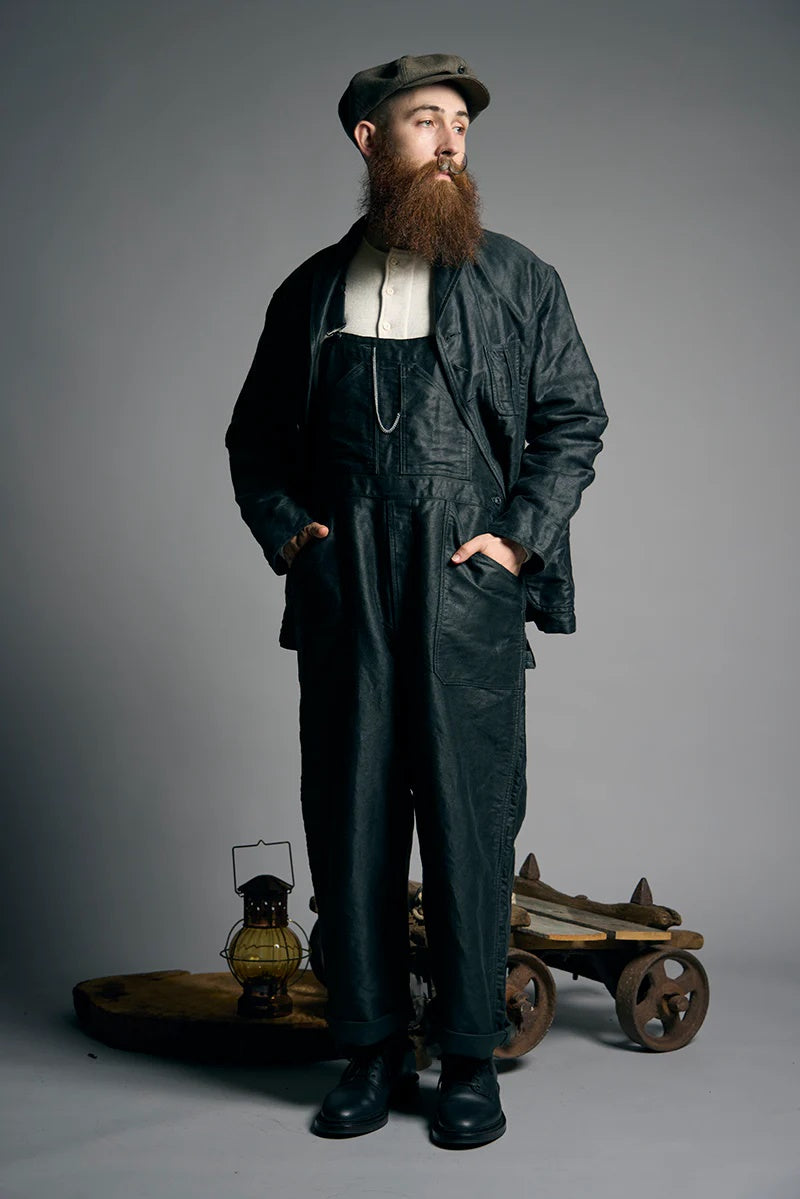 ◯ Nigel Cabourn - COAL MINER DUNGAREES - CHARCOAL GRAY