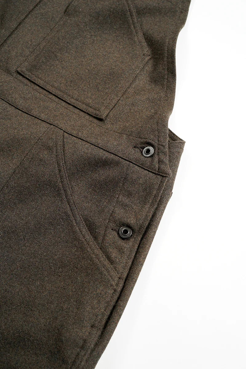 ◯ Nigel Cabourn - COAL MINER DUNGAREES B.CLOTH - BLUE GRAY