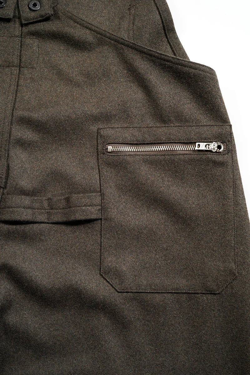 ◯ Nigel Cabourn - COAL MINER DUNGAREES B.CLOTH - BLUE GRAY