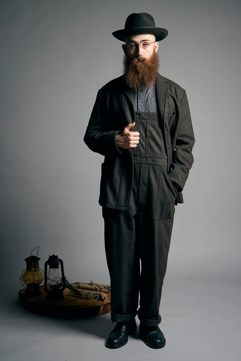 ◯ Nigel Cabourn - COAL MINER JK BILLIARD CLOTH - BLUE GRAY