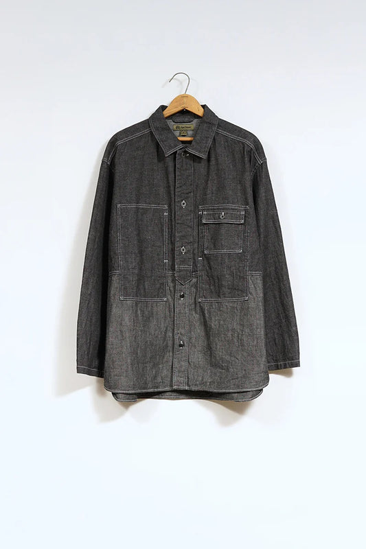 ◯ Nigel Cabourn - UTILITY SH TYPE2 10oz DENIM BK - BLACK