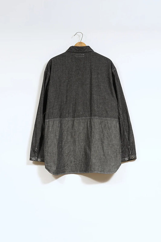 ◯ Nigel Cabourn - UTILITY SH TYPE2 10oz DENIM BK - BLACK