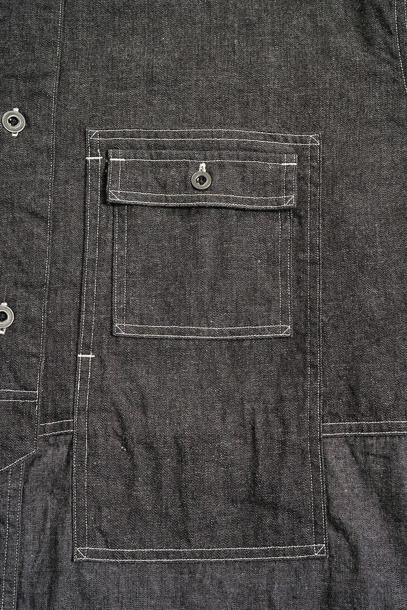 ◯ Nigel Cabourn - UTILITY SH TYPE2 10oz DENIM BK - BLACK