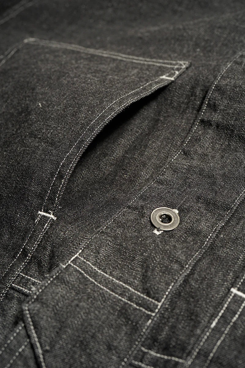 ◯ Nigel Cabourn - UTILITY SH TYPE2 10oz DENIM BK - BLACK