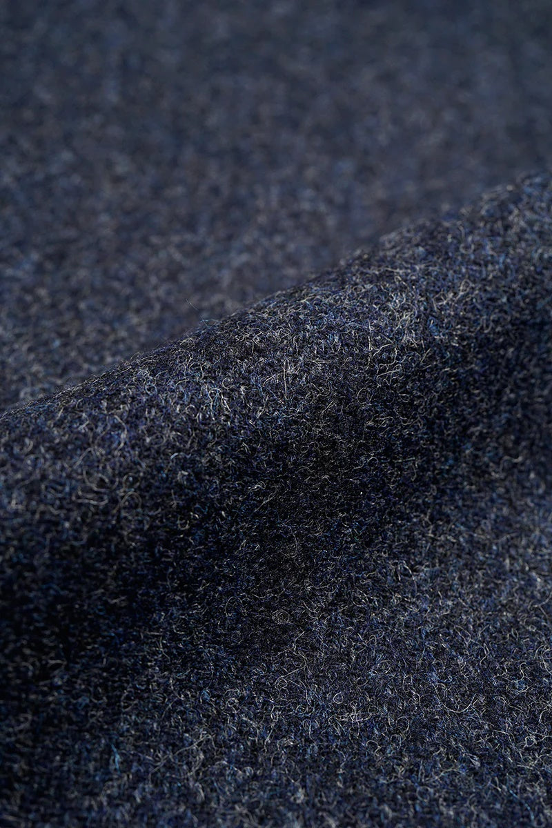 ◯ Nigel Cabourn woman - COLLARLESS JK BRITISH TWEED - INDIGO