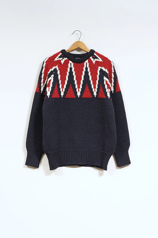 ◯ Nigel Cabourn - KEY CREW KNIT - NAVY