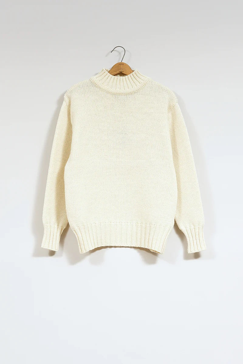 ◯ Nigel Cabourn - HIGH NECK KNIT - IVORY