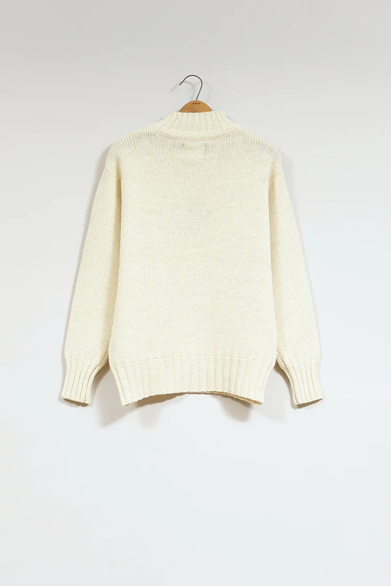 ◯ Nigel Cabourn - HIGH NECK KNIT - IVORY