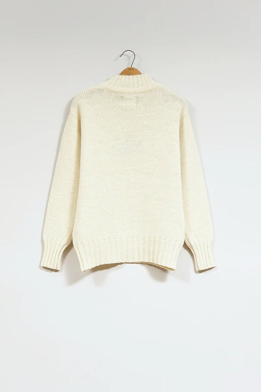 ◯ Nigel Cabourn - HIGH NECK KNIT - IVORY