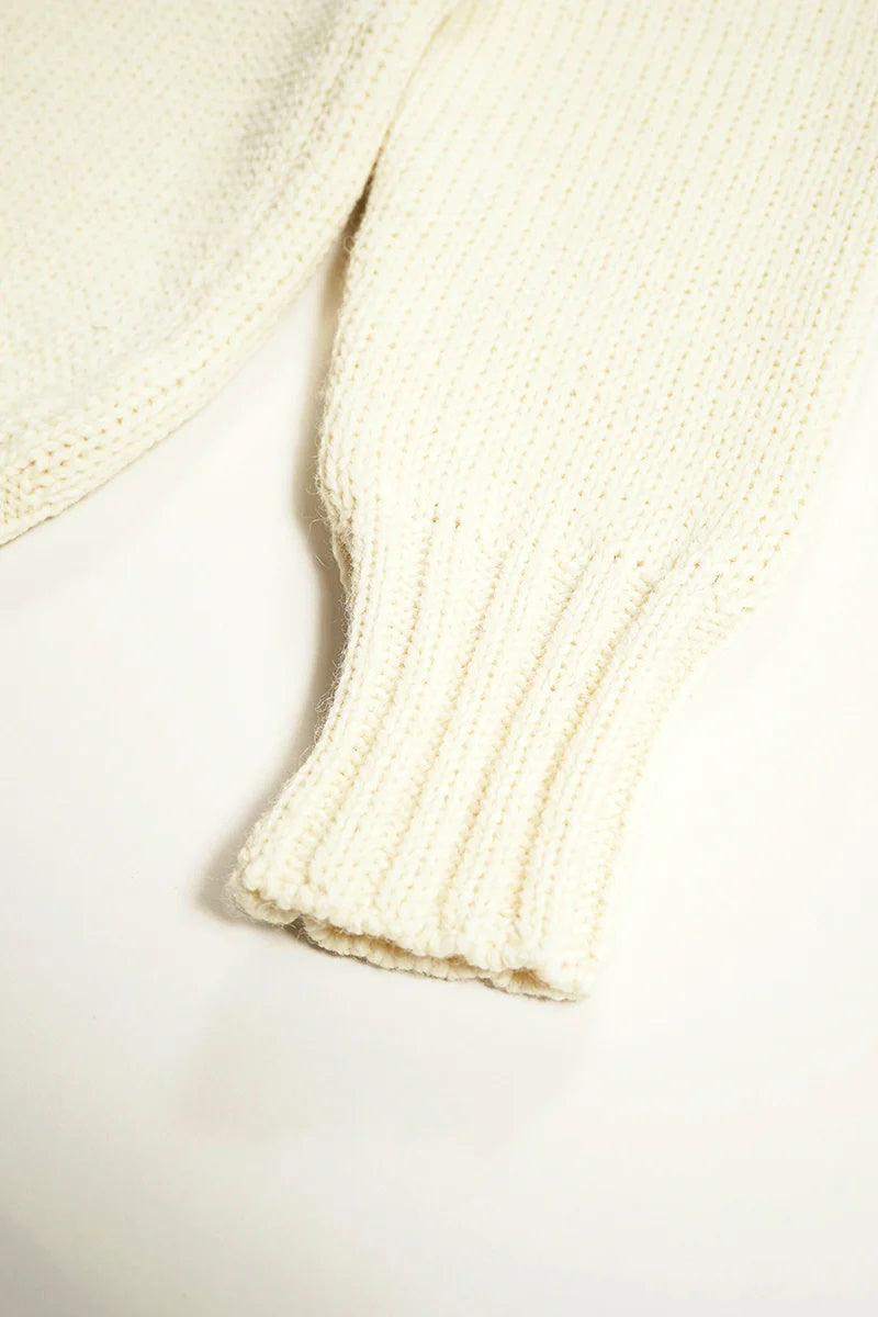 ◯ Nigel Cabourn - HIGH NECK KNIT - IVORY