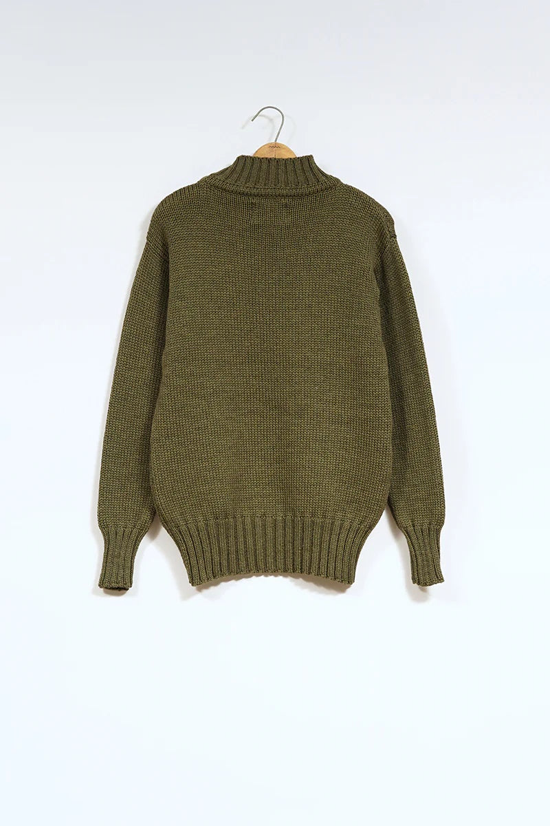 ◯ Nigel Cabourn - HIGH NECK KNIT - GREEN