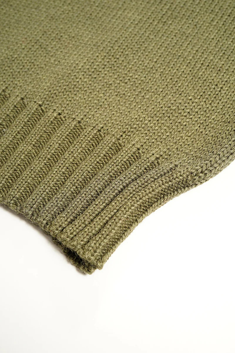 ◯ Nigel Cabourn - HIGH NECK KNIT - GREEN