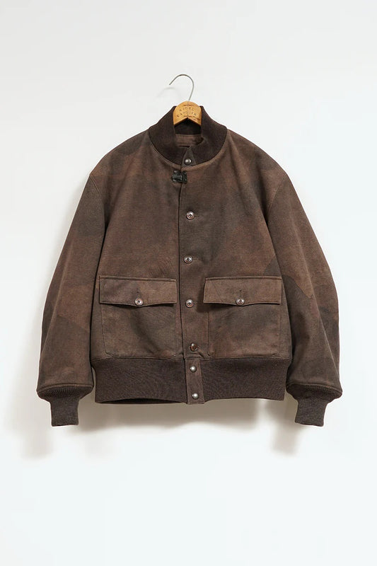 ◯ Nigel Cabourn - A1 JK CAMO ULTRA SUEDE - DARK BROWN