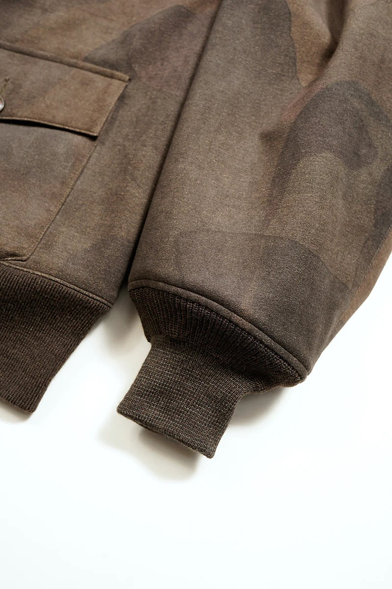 ◯ Nigel Cabourn - A1 JK CAMO ULTRA SUEDE - DARK BROWN