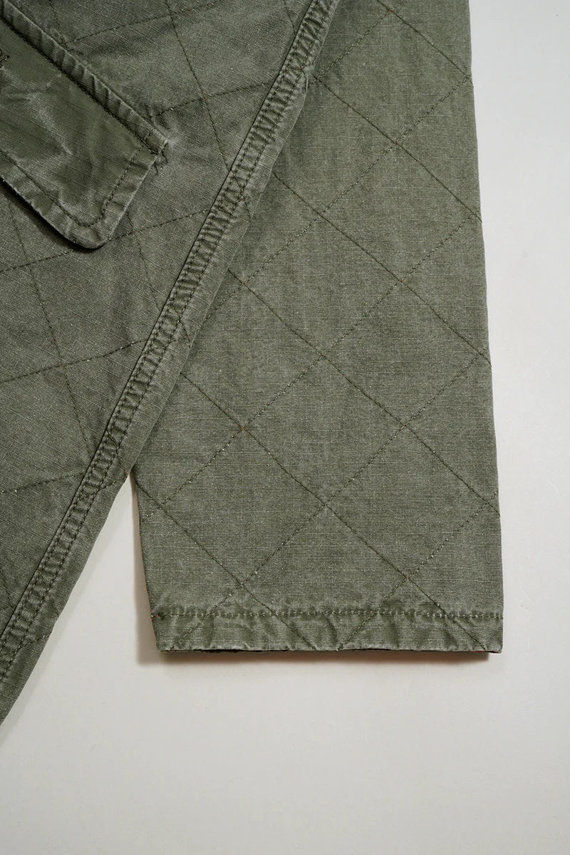 ◯ Nigel Cabourn - QUILTING DECK COAT RIPSTOP REV - GREEN
