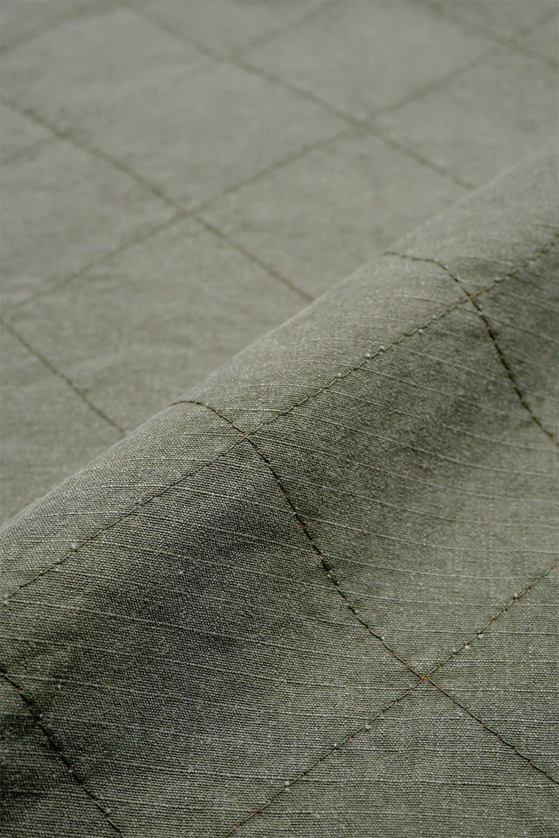 ◯ Nigel Cabourn - QUILTING DECK COAT RIPSTOP REV - GREEN