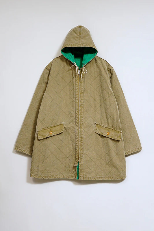 ◯ Nigel Cabourn - QUILTING DECK COAT RIPSTOP REV - KHAKI