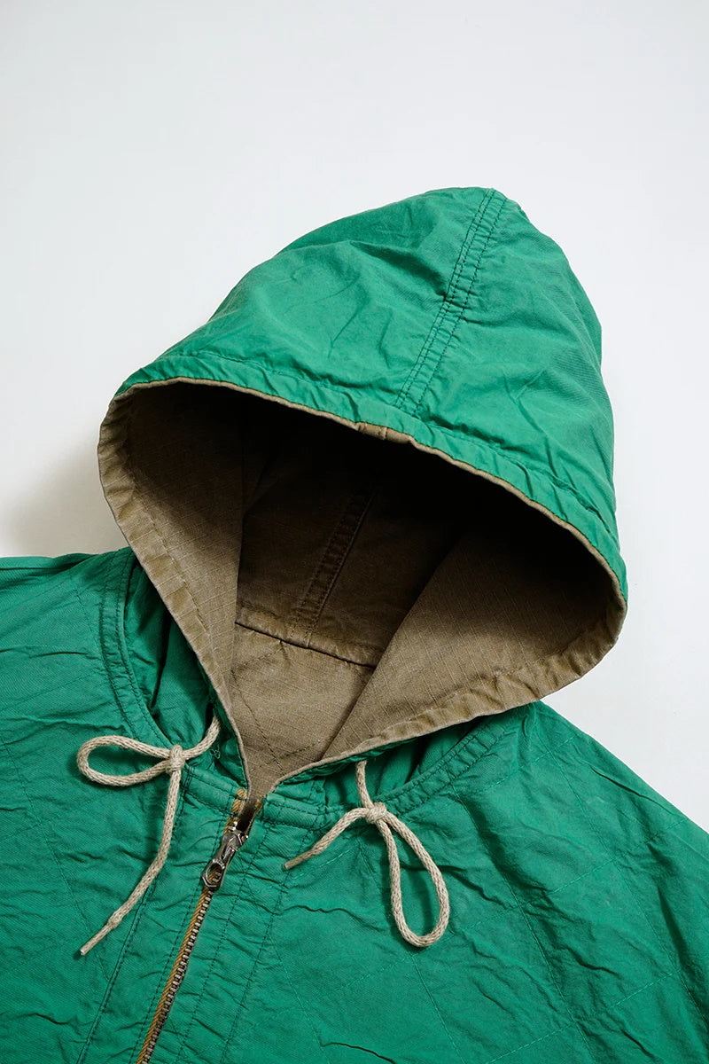◯ Nigel Cabourn - QUILTING DECK COAT RIPSTOP REV - KHAKI