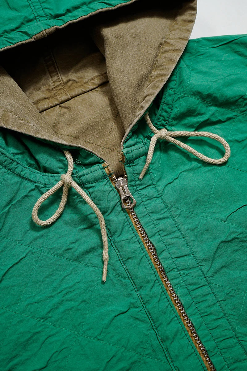 ◯ Nigel Cabourn - QUILTING DECK COAT RIPSTOP REV - KHAKI