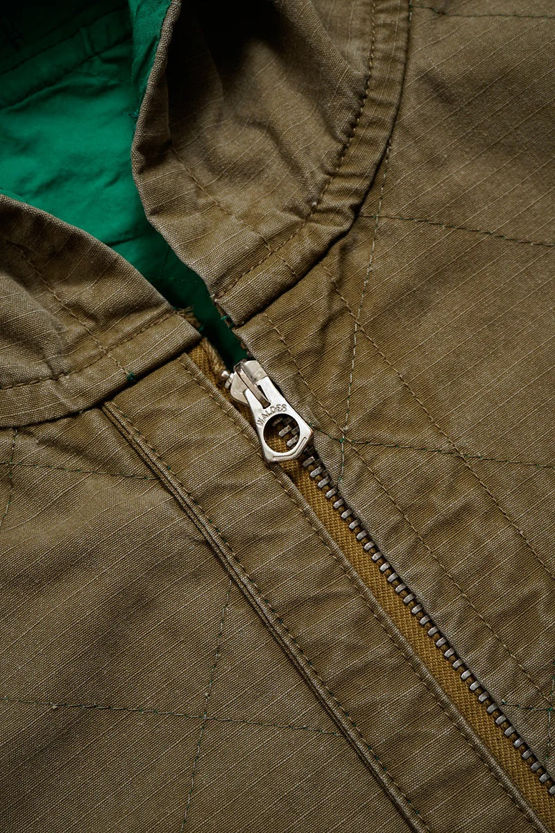 ◯ Nigel Cabourn - QUILTING DECK COAT RIPSTOP REV - KHAKI